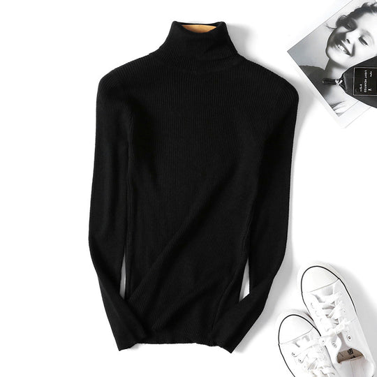 Damen Rollkragenpullover im feinen Rippenstrick R&B
