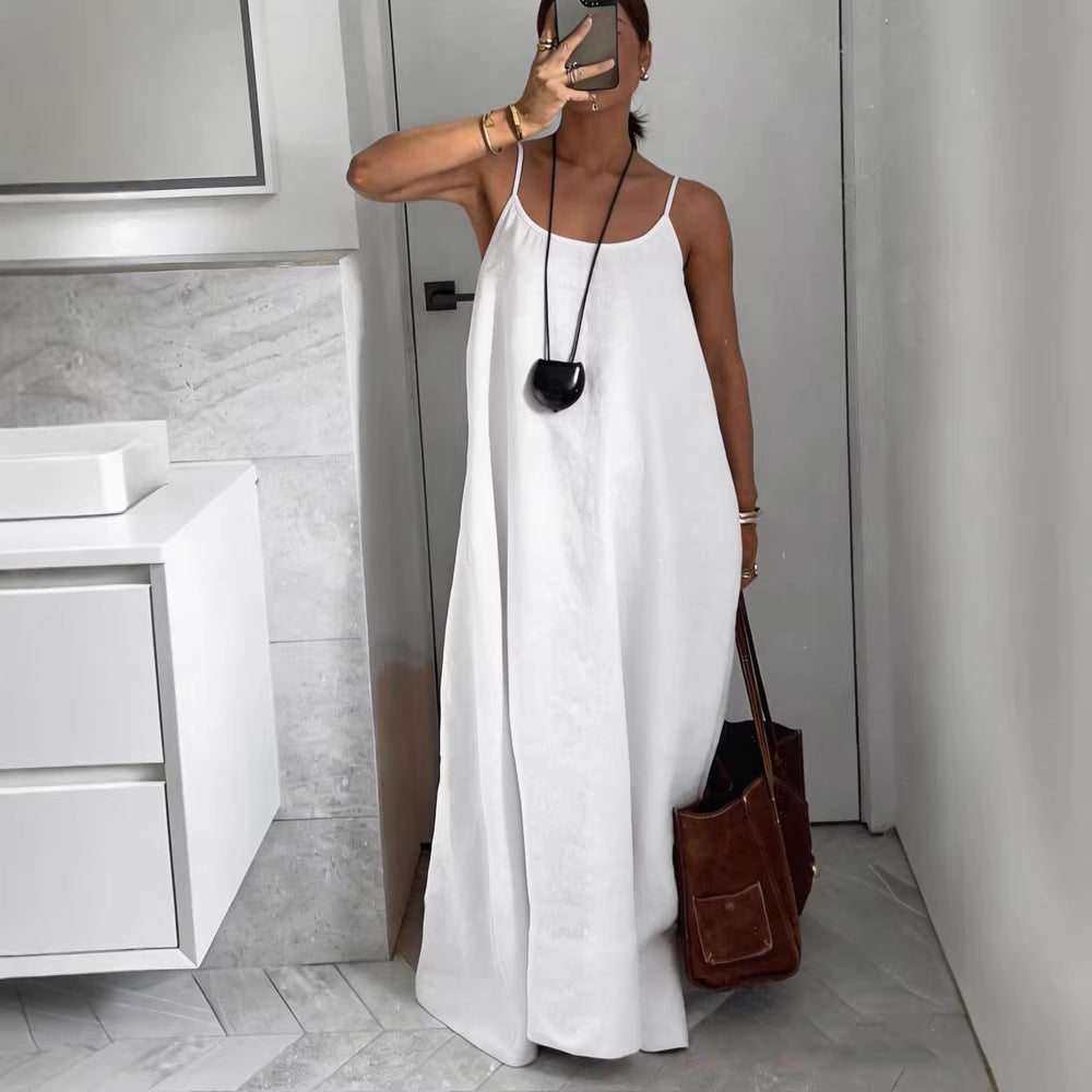 Damen Leichtes Sommerkleid mit tiefem Ausschnitt R&B