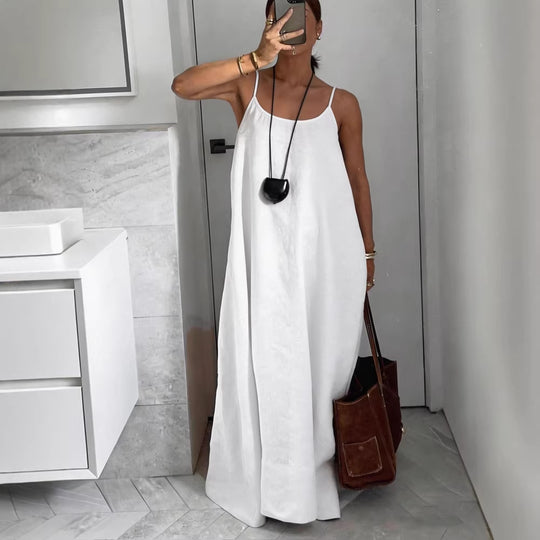 Damen Leichtes Sommerkleid mit tiefem Ausschnitt R&B