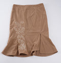 Damen eleganter und verspielter Wickelrock mit floralem Design und weitem Saum R&B