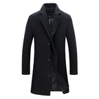 Herren Eleganter Wollmantel mit modernem Schnitt und warmer Innenausstattung