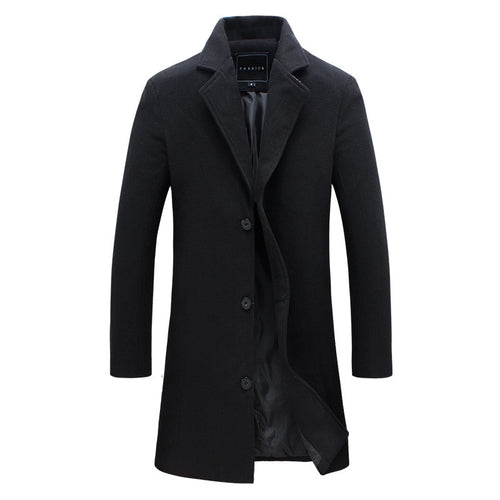 Herren Eleganter Wollmantel mit modernem Schnitt und warmer Innenausstattung R&B