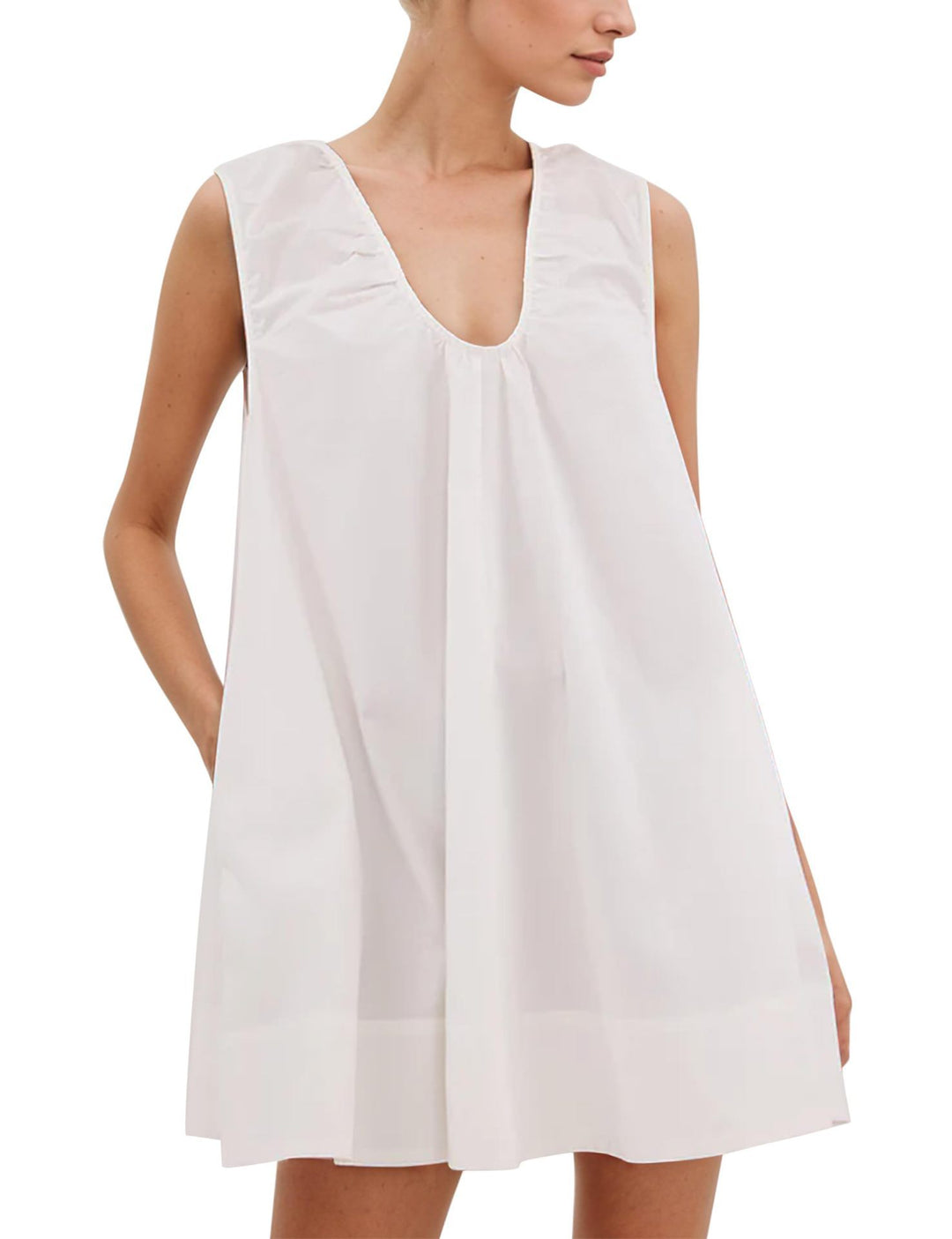 Damen Lässiges Sommerkleid mit Rüschen-Ausschnitt R&B