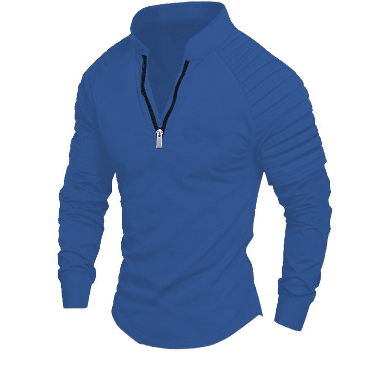Herren Sportliches Langarmshirt mit halblangem Reißverschluss R&B