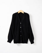 Damen Strickjacke mit strukturiertem Muster und praktischen Knopfdetails