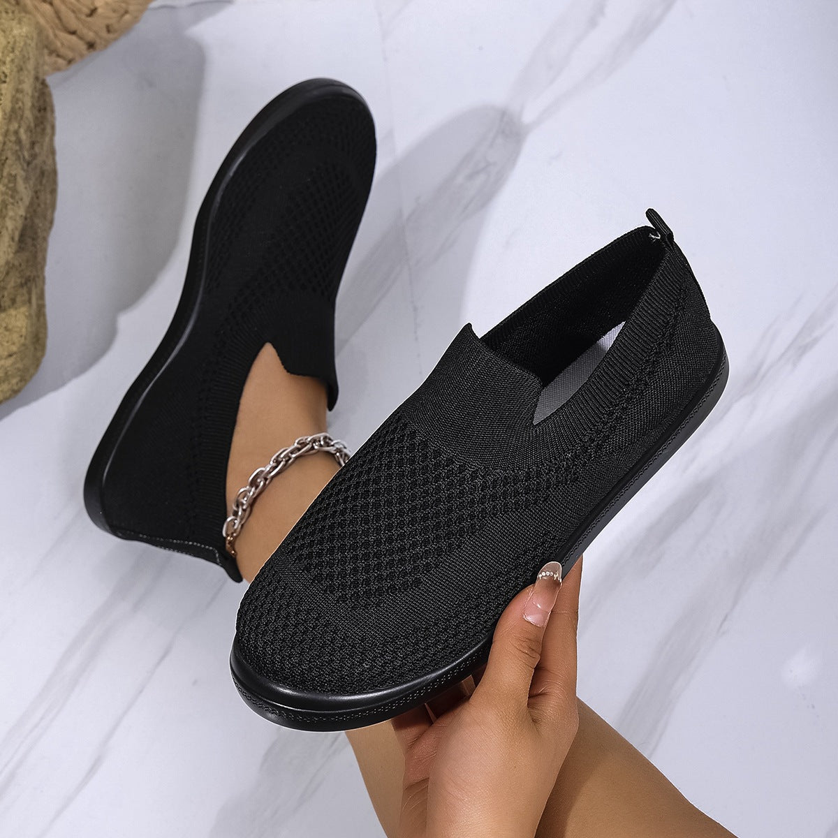 Damen Atmungsaktive Slip-On Freizeitschuhe R&B