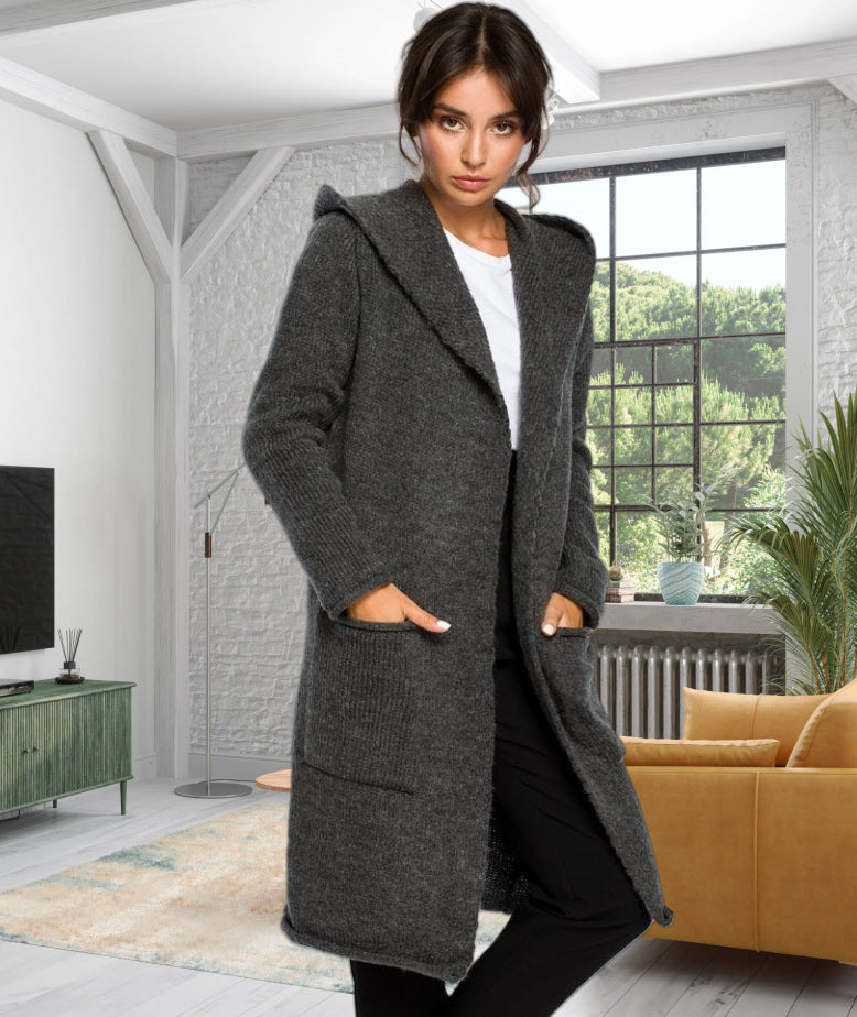 Damen langer Strickmantel R&B