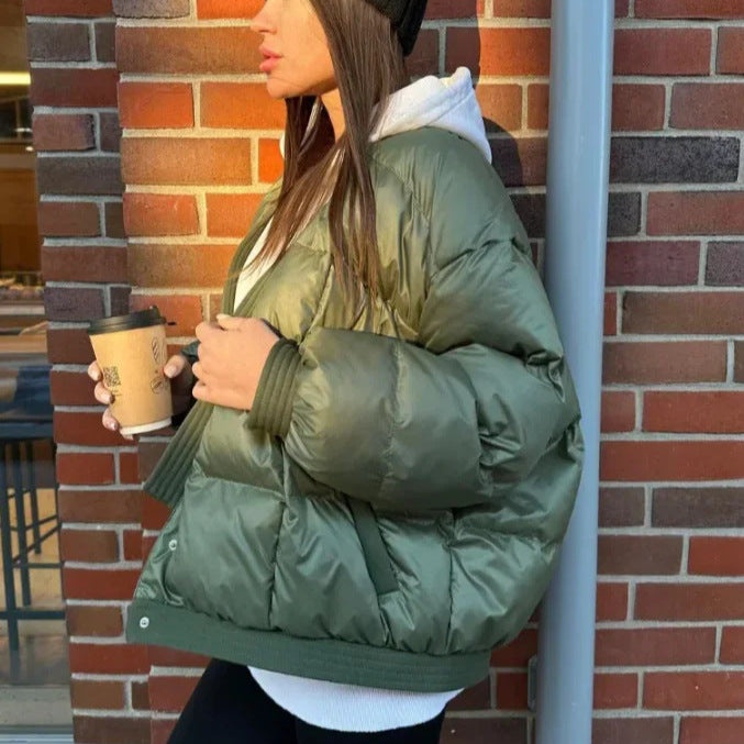 Damen gesteppte Übergangsjacke mit modischem Schnitt und praktischen Taschen R&B
