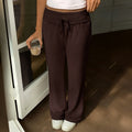 Damen Bequeme Jersey-Hose mit elastischem Bund und Kordelzug R&B
