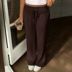Damen Bequeme Jersey-Hose mit elastischem Bund und Kordelzug R&B