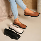 Damen Ballerinas mit eckiger Zehenpartie und rutschfester Sohle R&B