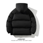 Herren gesteppte Winterjacke mit hohem Kragen und seitlichen Taschen