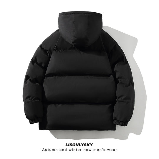 Herren gesteppte Winterjacke mit hohem Kragen und seitlichen Taschen R&B