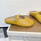Damen Clogs mit modischem Durchbruchsdesign und verstellbarem Riemen R&B
