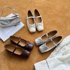 Damen Ballerinas mit modischem Riemchen und dekorativem Schleifen-Detail R&B