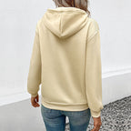 Damen Kapuzenpullover mit Herz- und EKG-Motiv