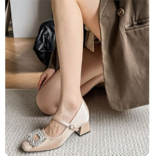 Damen elegante Slingback Pumps mit funkelndem Strassverzierungen R&B
