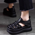 Damen Plateau-Sandalen mit modischem Riemchen-Design und rutschfester Sohle