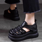 Damen Plateau-Sandalen mit modischem Riemchen-Design und rutschfester Sohle