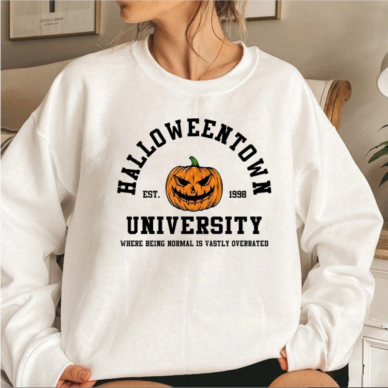 Damen Sweatshirt mit kreativem Halloween-Design und bequemer Passform R&B