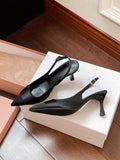 Damen Slingback-Pumps mit elegantem Spitzenzehen und verstellbarem Riemen