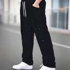 Herren Sportliche Jogginghose mit atmungsaktiven Mesh-Einsätzen und elastischem Bund R&B