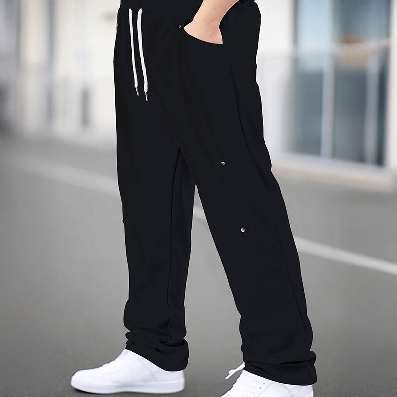 Herren Sportliche Jogginghose mit atmungsaktiven Mesh-Einsätzen und elastischem Bund R&B