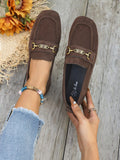 Damen Mokassins mit schicke Goldakzent und weichem Veloursleder R&B
