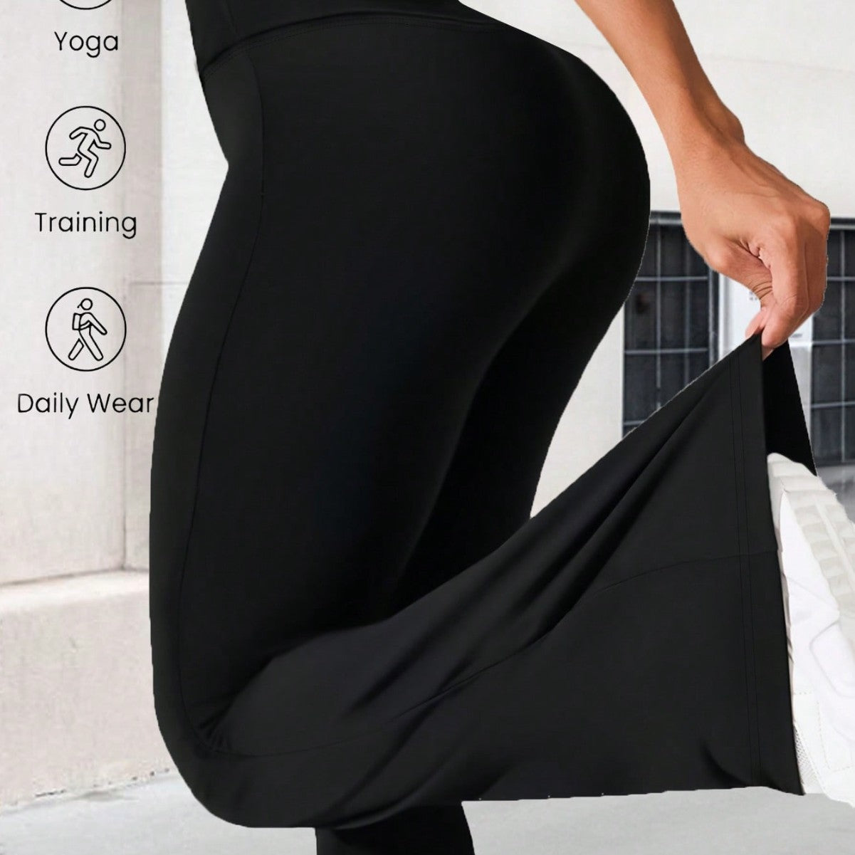 Damen Hochgeschnittene Yoga-Leggings mit Bauchkontrolle und 4-Wege-Stretch R&B