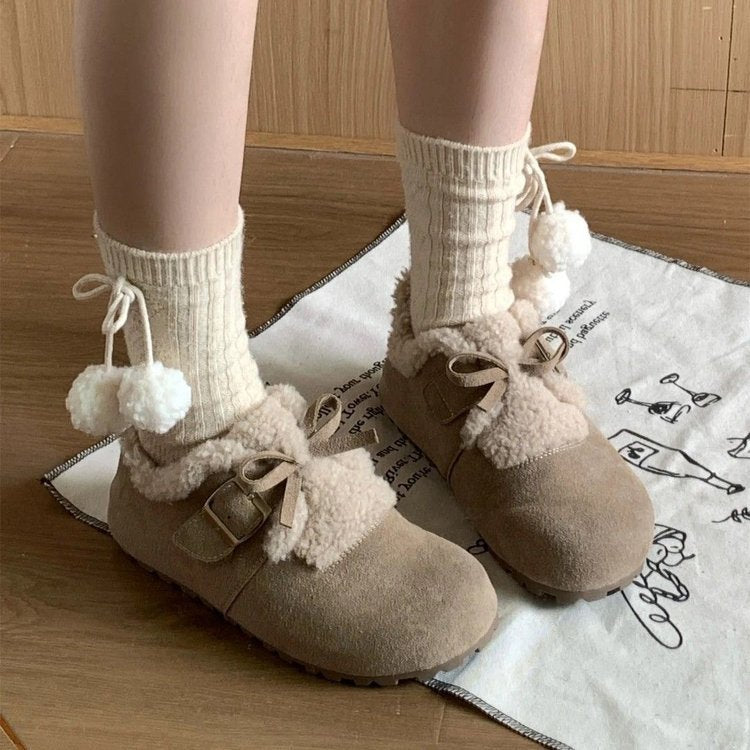 Damen Hausschuhe mit kuscheligem Lammfell-Heel von R&B
