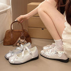 Damen Komfortable Ballerinas mit dekorativem Riemchen R&B