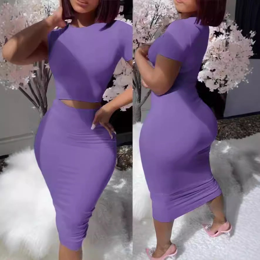 Damen Figurbetontes Kleid-Set mit kurzem Oberteil und Pencil-Rock R&B