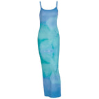 Damen Maxikleid im eleganten Fluid-Design mit feinen Spaghettiträgern R&B