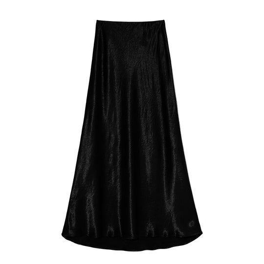 Damen Eleganter Maxirock aus satinierter Viskose R&B