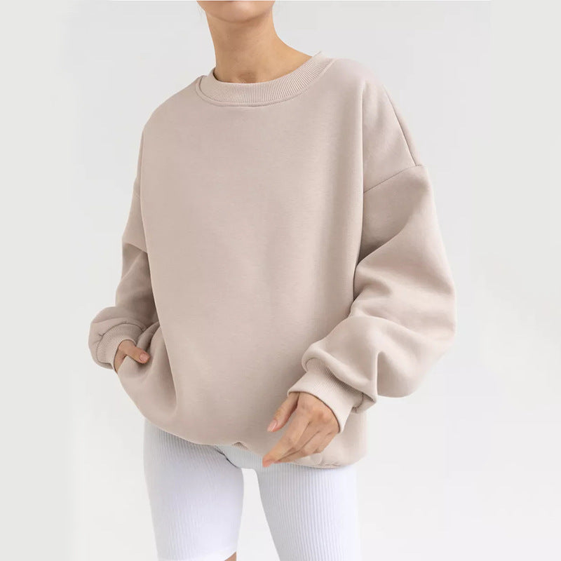 Damen Oversized Sweatshirt mit lässigem Schnitt und elastischen Bündchen R&B
