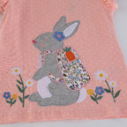 Mädchen T-Shirt mit niedlicher Hasenapplikation R&B