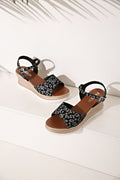 Damen Wedge-Sandalen mit modischen Mustern und verstellbarem Riemen R&B