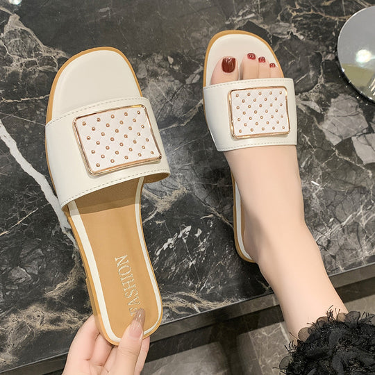 Damen modische Riemensandalen mit eleganter Applikation R&B