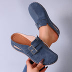 Damen Clogs mit modischem Doppelschnallen-Design und ergonomischer Fußbettung R&B