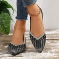 Damen modische spitze Ballerinas mit elastischem Strickdesign R&B