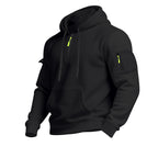 Herren Sportlicher Kapuzenpullover mit Reißverschluss und praktischen Taschen R&B