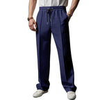 Herren Freizeit- und Sporthose mit dezentem Rautenmuster und elastischem Bund R&B