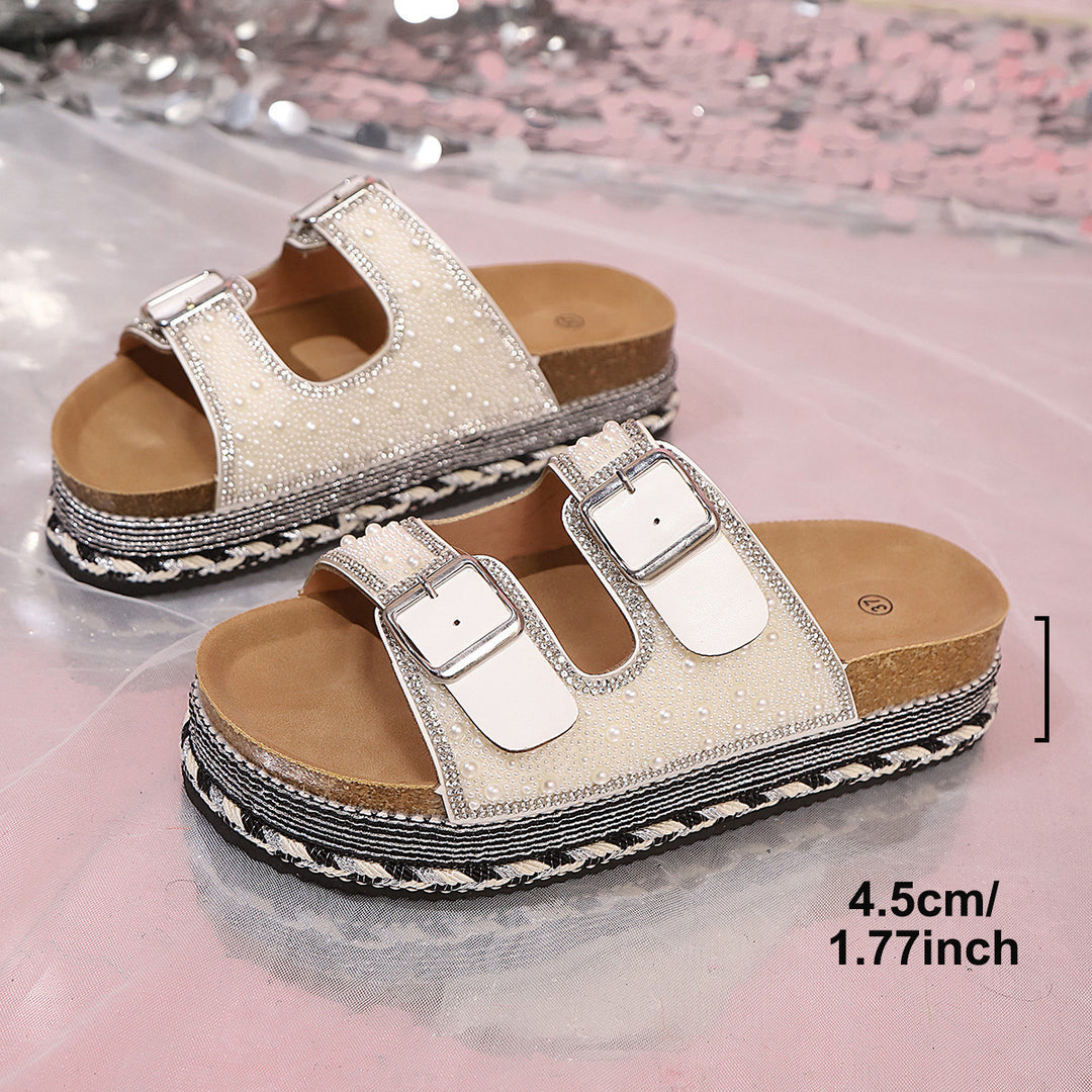 Damen Plateausandalen mit dekorativem Riemendesign und ergonomischem Fußbett R&B