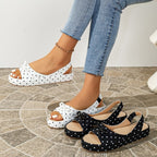 Damen Offene Ballerinas mit dekorativem Schleifendetail R&B