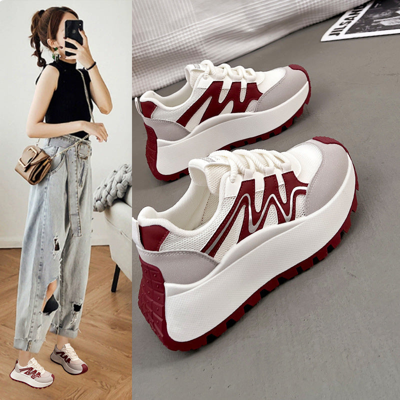 Damen Sportliche Chunky Sneakers mit atmungsaktiver Mesh-Oberfläche und komfortabler Dämpfung R&B