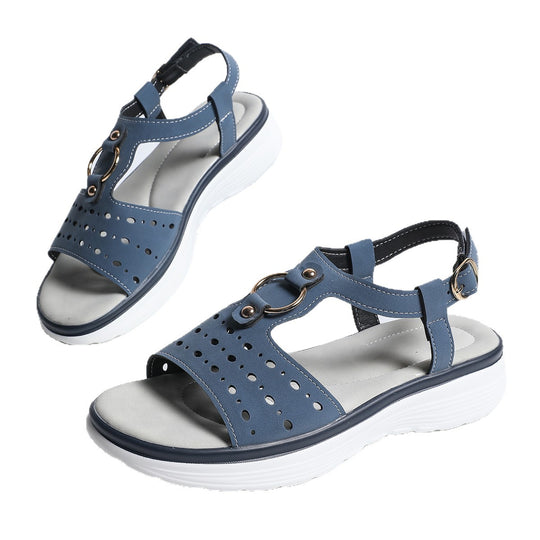 Damen Komfortable Sandalen mit durchbrochenem Design und ergonomischer Sohle R&B