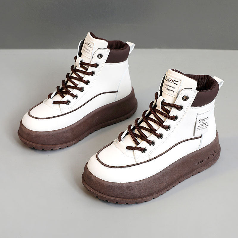 Damen Winterliche High-Top Sneakers mit dämpfender Laufsohle und robustem Profil R&B