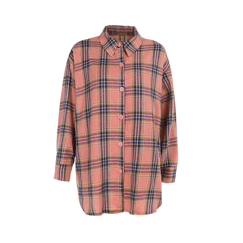 Damen Karomuster Crop-Hemd mit Bindeband und lässigem Schnitt EB