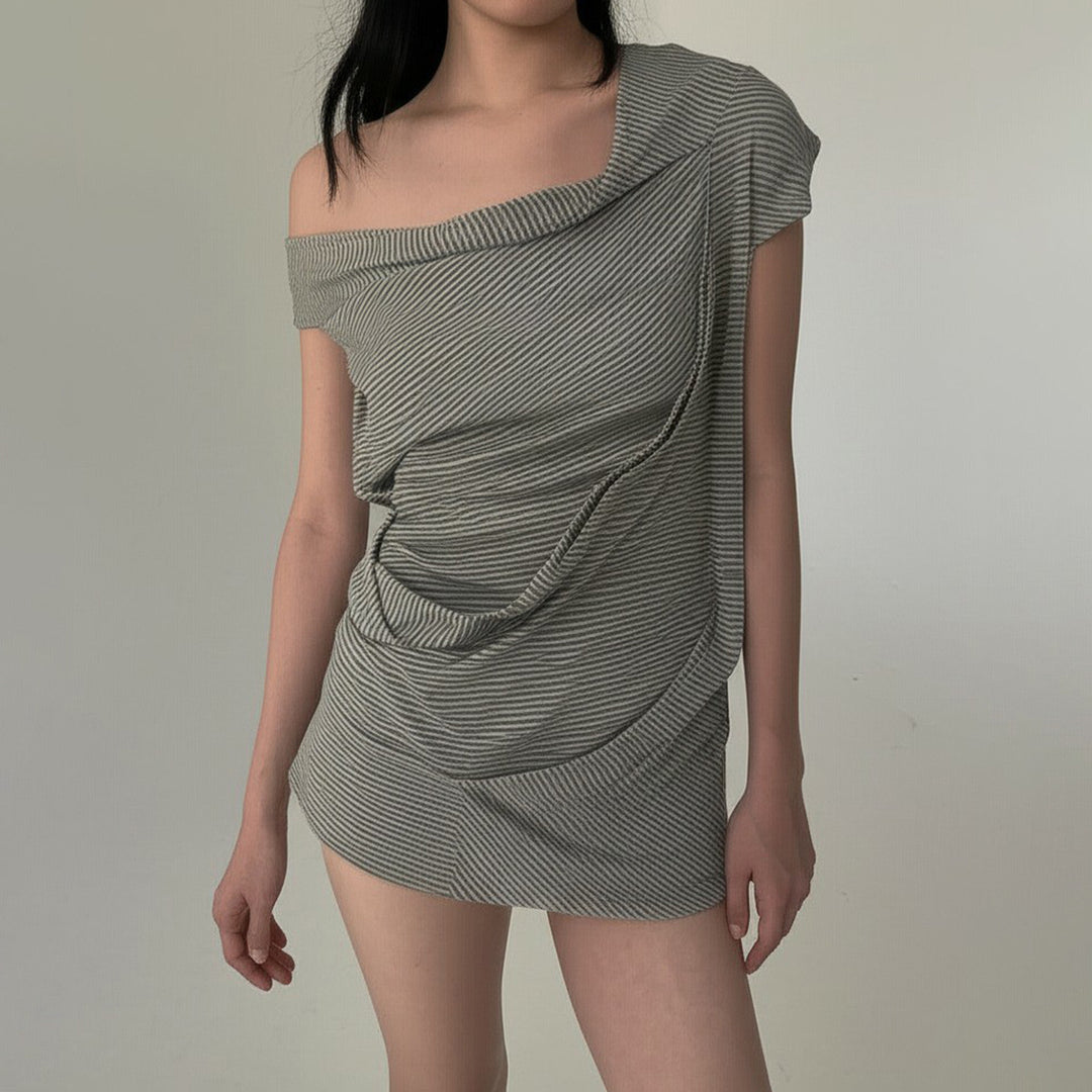 Damen asymmetrisches Oberteil mit vielseitigem Design R&B