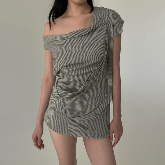 Damen asymmetrisches Oberteil mit vielseitigem Design R&B
